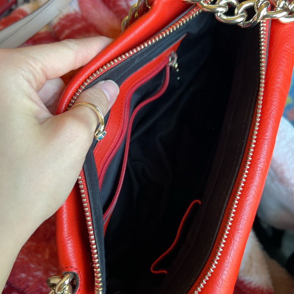 Karen Millen Vibrant Red Shoulder Bag - Picture 6 of 7